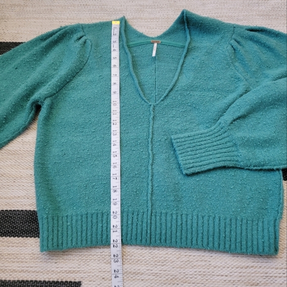 Free People | Emerald Aura | Slouchy V-neck Sweater - Picture 7 of 11